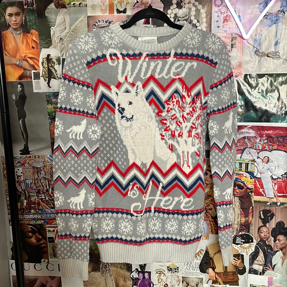 Game of Thrones Winter Is Here Ugly Christmas Sweater HBO